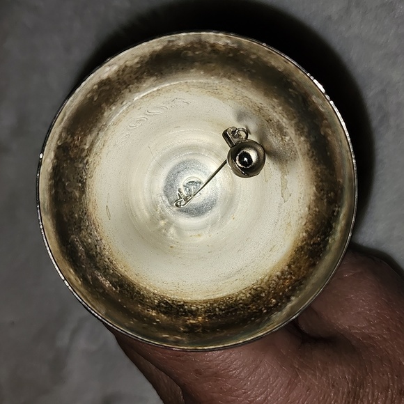 VINTAGE  SANTA CLAUS   SILVER  🔔 BELL  DATED  2002 - Picture 6 of 6